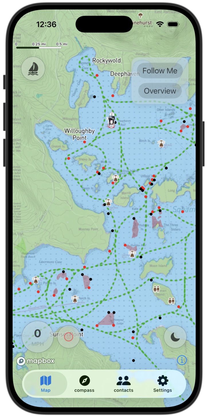 Squam Lake Map App Portrait
